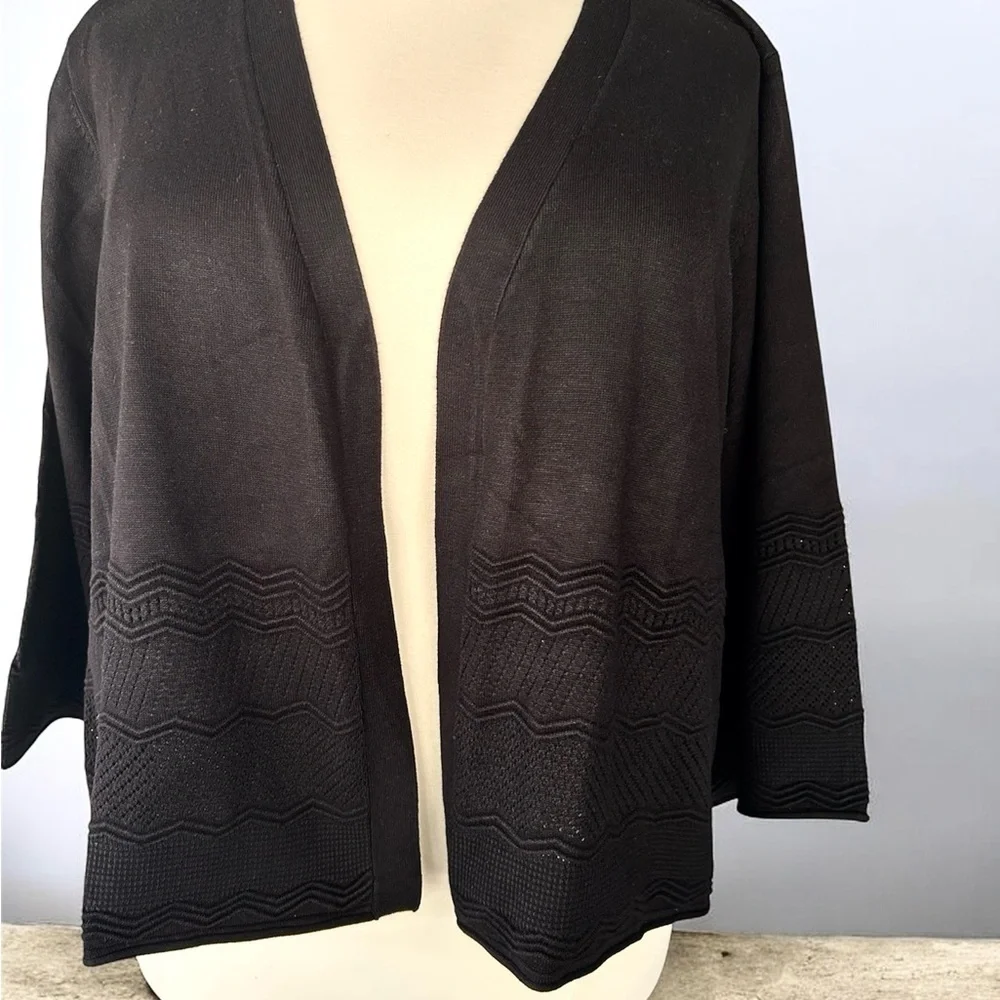 NWT!Avenue Black Open-Front Cardigan Size 26/28 or 4X